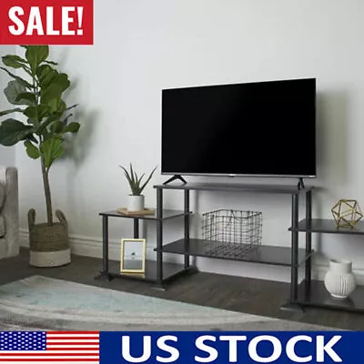 TV Stand Table Shelving Entertainment Center For TVs Up To 40 True Black OakUS • $32.48