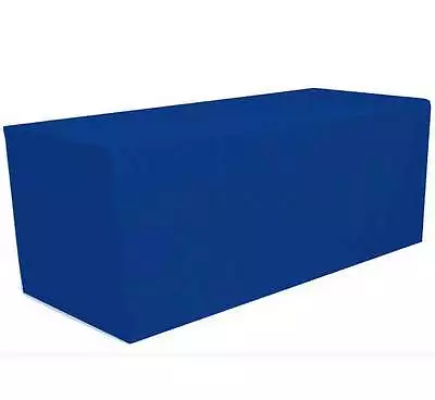 6' Ft. Fitted Polyester Tablecloth Table Cover Wedding Banquet Party Royal Blue • $10.99