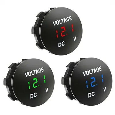 Panel Digital LED Display Battery Gauge Voltage Meter Car Voltmeter Motorcycle • £5.24