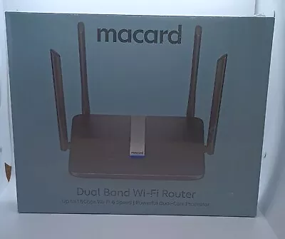 MACARD WiFi-6 Router Dual Band - Mesh MU-MIMO 5 Gigbit Ethernet Ports Sp. SEALED • $19.99