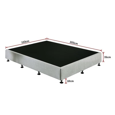 $516.37 • Buy Palermo Queen Ensemble Bed Base Platinum Light Grey Linen Fabric
