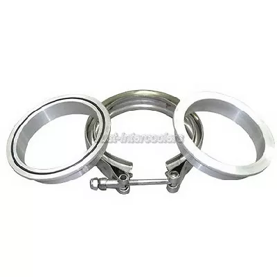 $53.25 • Buy 3.5  V-Band Vband Clamp Aluminum Flanges W/  O-ring Kit For Turbo Piping