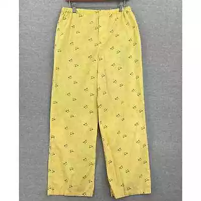 Vintage Intimate Classics Sleepwear Pants Womens Large Yellow Frogs Lounge PJ • $14.99