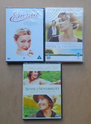 Jane Austen New DVD Bundle X 3 - Romantic Period / Costume Drama Adaptations • £6.99