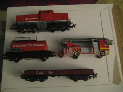 Marklin H0 29751 Fire Fighting BR 212 Diesel Locomotive + Rolling Stock - LN • $237.49