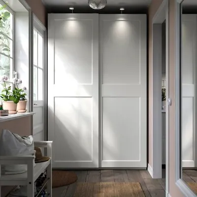 Ikea Pax White Grimo Sliding Doors 150 X 236cm No Rail Included Doors Only New • £100