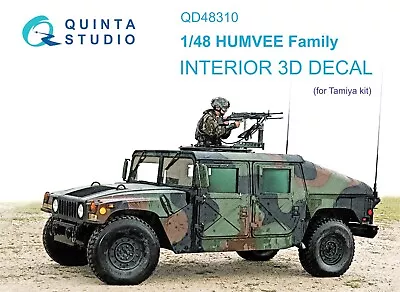 Quinta Studio QD48310 3D Interior Decal Set For HUMVEE Family (for Tamiya) 1/48 • $10.10