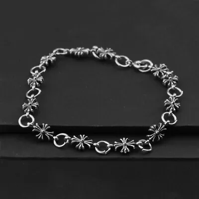 Silver Chrome Cross Bracelet • $30