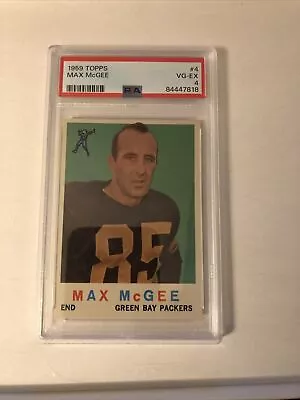 1959 Topps #4 Max McGee Packers RC Rookie Card PSA 4 VG EX • $25