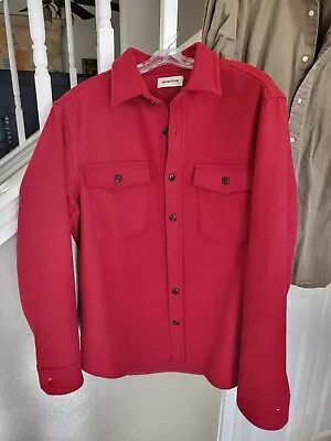 Gorgeous Taylor Stitch Men's Wool Shirt Jacket RED Sz 42 Excellent MSRP $150. • $75