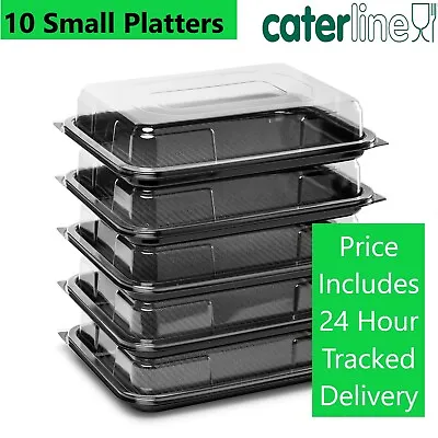 £15.50 • Buy 10 X Small Catering Platters/Trays & Lids  | For Sandwiches, Buffets And Parties