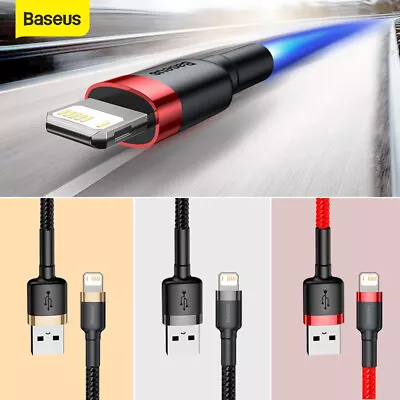 BASEUS Braided USB Charger Cable Cord For IPhone 14 13 12 11 7 8 IPad Fast Data • $8.49