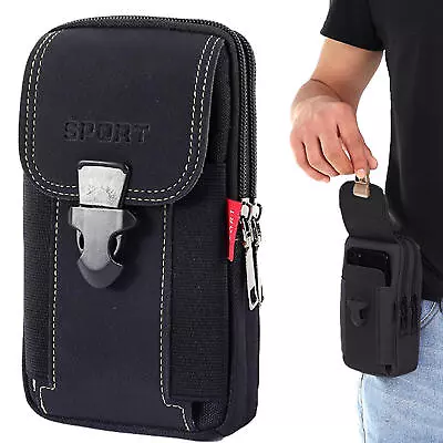 Cell Phone Belt Strap Pack Bag Waist Pouch Mobile Carrying Case • $11.67