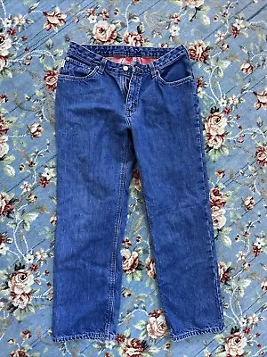 Carhartt Flannel Lined Jeans Mens 32 X 29”L Blue Work Pants Jeans  Exc Cond. • $25