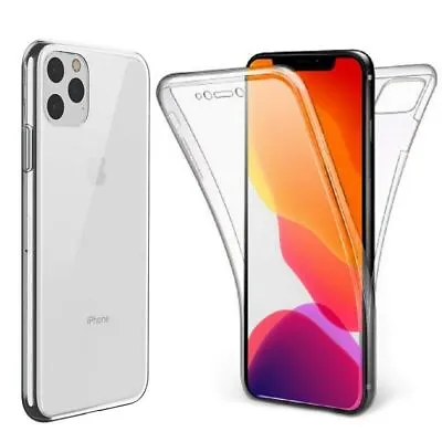360 Front And Back Case Silicone Gel Cover TPU Skin For IPhone X/XR/XS/11 ProMax • £3.96