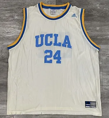 Vintage Adidas UCLA Bruins #24 White Basketball Jersey Mens Size 2XL Great Cond • $28