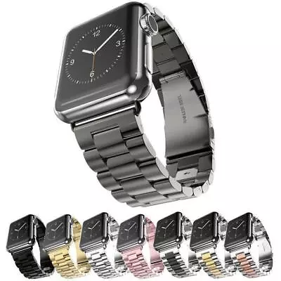£9.99 • Buy For Apple Watch Stainless Steel Strap Series 8 7 6 5 4 3 2 SE IWatch Band Metal