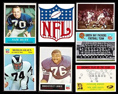 NFL  Single Cards From The Mid 1960's  (1964 1965 1966)  Phl Gum Co. • $6.50