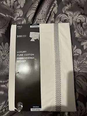 M&S 300 Thread Count Double White Duvet Cover Set  • £39.99