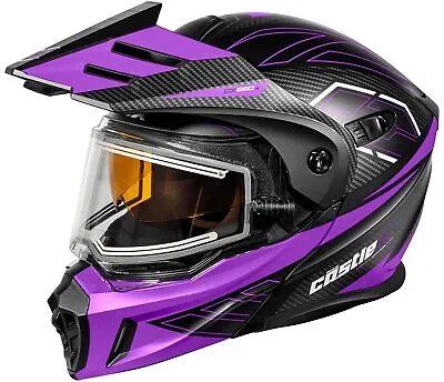 Castle CX950 V2 Fierce Modular Snow Helmet W/Electric Shield Black/Grape LG • $323.58