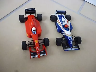 Hornby/Scalextric Slot Cars Formula One Ferrari No.1  Shell + Renault Elf # 5 • £19.99