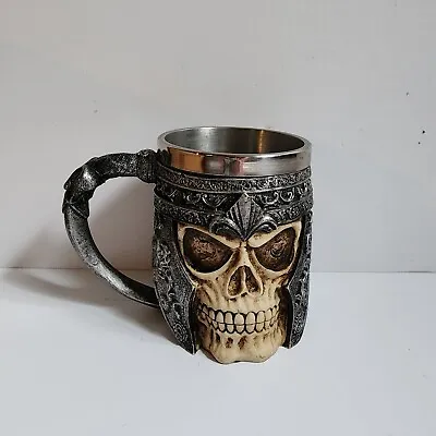 Otartu Skull Coffee Mug Viking Skull Beer Mug Stainless Steel Liner 12 Oz • $12.99