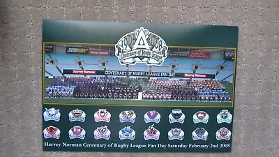 Official Harvey Norman Centenary Of Rugby League Fan Day Sat 2/2/08 - X16 Teams • $12.99