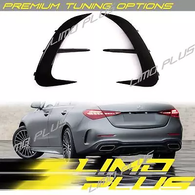 Glossy Black Rear Bumper Air Vent Trims For 2022+ Mercedes C200 C300 Sedan W206 • $45.99