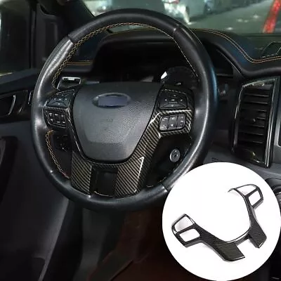 For Ford Ranger / Everest 2015-2021 Steering Wheel Trim Frame Carbon Fiber Style • $26.99