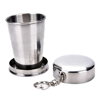 Stainless Steel Portable Outdoor Travel Folding Collapsible Cup Telescopic-wq • £5.46