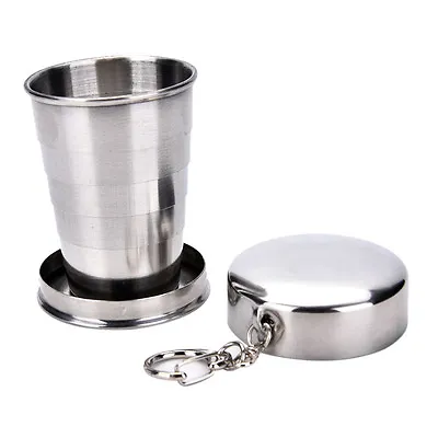 Stainless Steel Portable Outdoor Travel Folding Collapsible Cup Telescopic' • £5.64