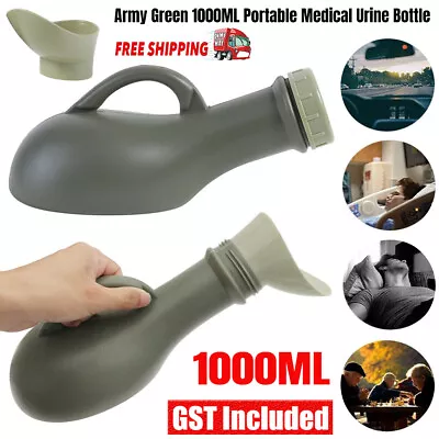 1000ml Male Female Portable Medical Urine Bottle Urinal Toilet Camping Travel • $13.44