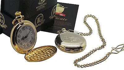 VW BEETLE GOLD POCKET WATCH CHAIN VOLKSWAGEN Classic Motor Car Luxury Gifts • $37.27