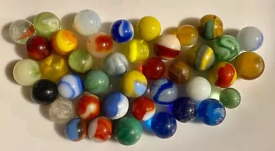 Lot Of 40 Vintage Marbles From My Dad's Estate (Lot #30) • $5