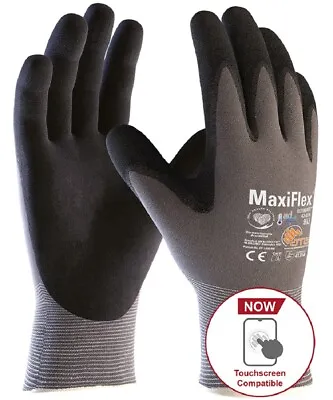 6 Pairs ATG MaxiFlex Ultimate Gloves Nitrile Foam Work Gloves Breathable & Light • £23.99