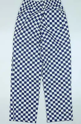 Whites Womens Blue Check Polyester Trousers Size 30 In L32 In Regular • £5.75