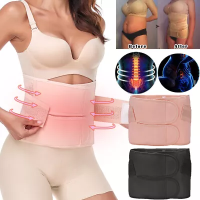 Postpartum Belly Band Abdominal Binder Post Surgery Wrap Recovery Support Belt • £16.79