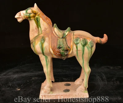 £118.80 • Buy 8.4  Old Chinese Tang Sancai Pottery Porcelain Dynasty Horse Steed Statue