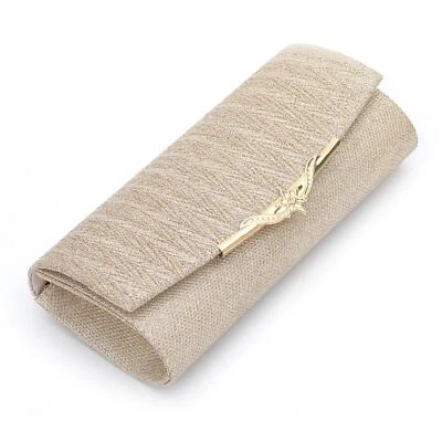 £13.75 • Buy Women Evening Bag Snap Closure Clutch Bag Handbag Solid Color Glitter Bag For