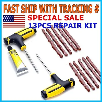 13PCS Tire Repair Kit DIY Flat Tire Repair Car Truck Motorcycle Home Plug Patch • $5.99