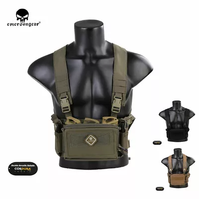 EMERSON D3CR Micro Chest Rig Tactical Hunting Molle Modular Carrier W/ Mag Pouch • $88.95