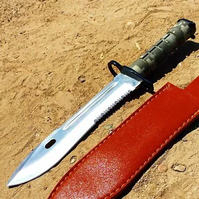 13  Military Survival Rambo Fixed Blade Hunting Knife Bayonet Tactical Bowie • $17