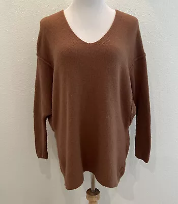 $25.49 • Buy Free People Women’s Wool Yak Blend Sweater Top XS Long Sleeve Brown Oversized