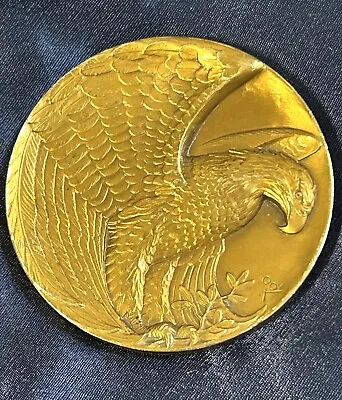 Marcel Jovine 1987 Solid Bronze Calendar Eagle Medal Medallic Arts Co. • $45