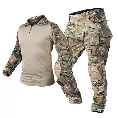 Men Military Uniform Tactical Combat Multicam Camouflage Hunting Shirts Pants • $59.09