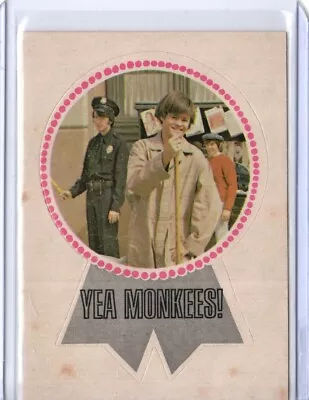1967 Donruss THE MONKEES Badges Stickers Cards Rare YEA MONKEES! #43 EX • $19.99