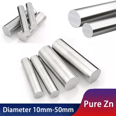 Pure Zn Zinc Rod Solid Round Bar Electroplate Anode Electrode Lengths 100/300mm • $126.75