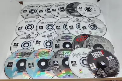 HUGE Loose Disc Video Game Lot! Final Fantasy Mario PS1 PS2 PS3 Xbox Halo LOOK! • $35