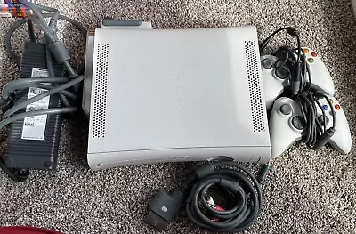 White Xbox 360 Pro 20 GB Console 2 Controllers WiFi Adapter • $55