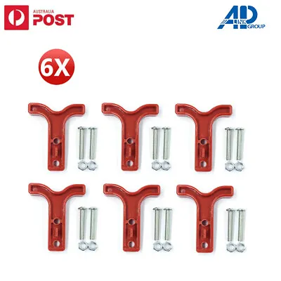 $15.95 • Buy 6x Red T Bar Handles For 120AMP Anderson Style Plug Connectors Tool 12-24v 6AWG